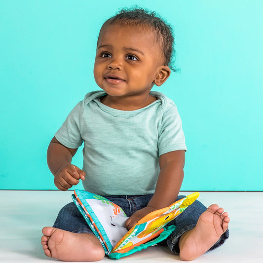 Jouet de dentition et de lecture en peluche