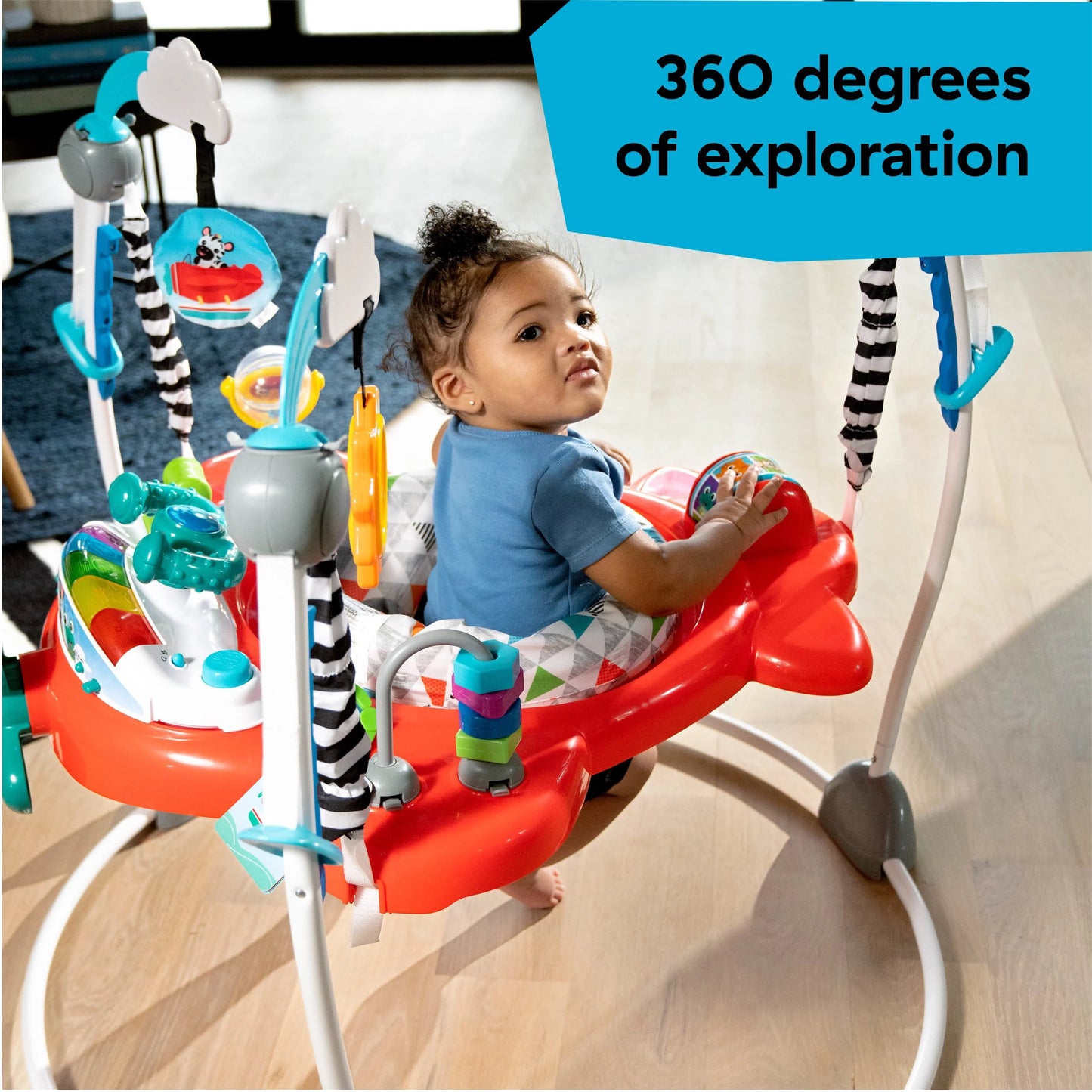 Ocean Explorers Airplane Adventure, sauteur d'activités 2 en 1, à partir de 6 mois