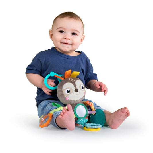 Bright Starts Playful Pals Take-Along Activity Toy, Sloth Crib Toy