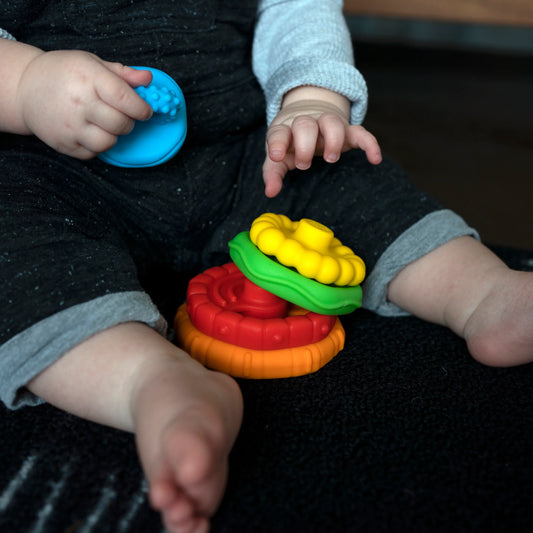 Ensemble de jouets de dentition multi-textures Stack &amp; Teethe, faciles à saisir, 5 pièces