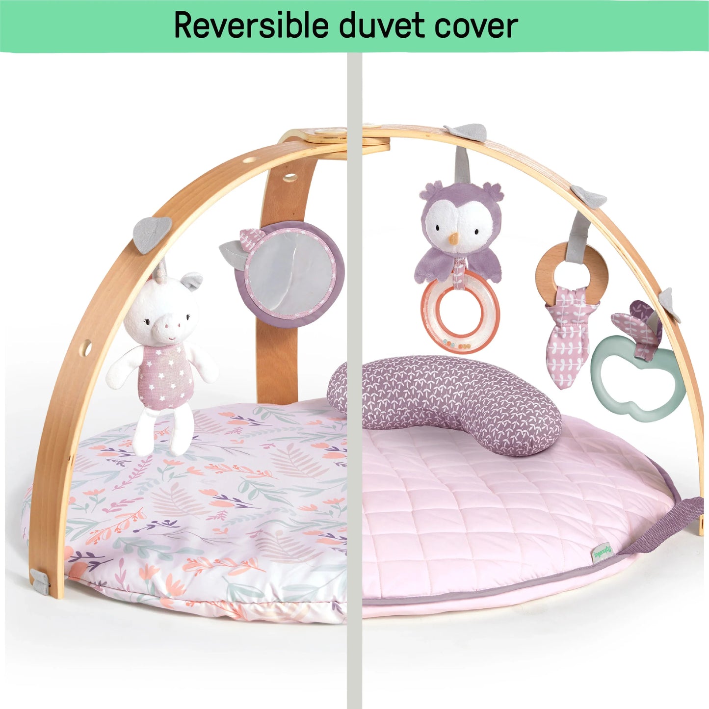 Cozy Spot Duvet Activity Gym with Self-Storage, Machine Washable Mat