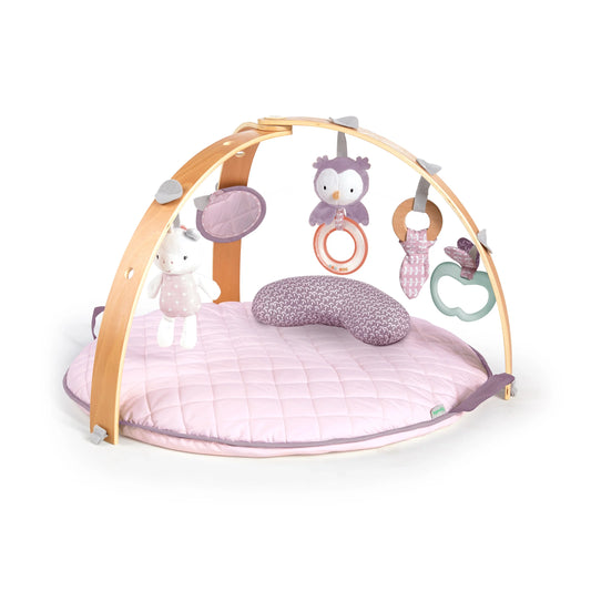 Ingenuity Cozy Spot Duvet Activity Gym with Self-Storage, Machine Washable Mat Play Gym