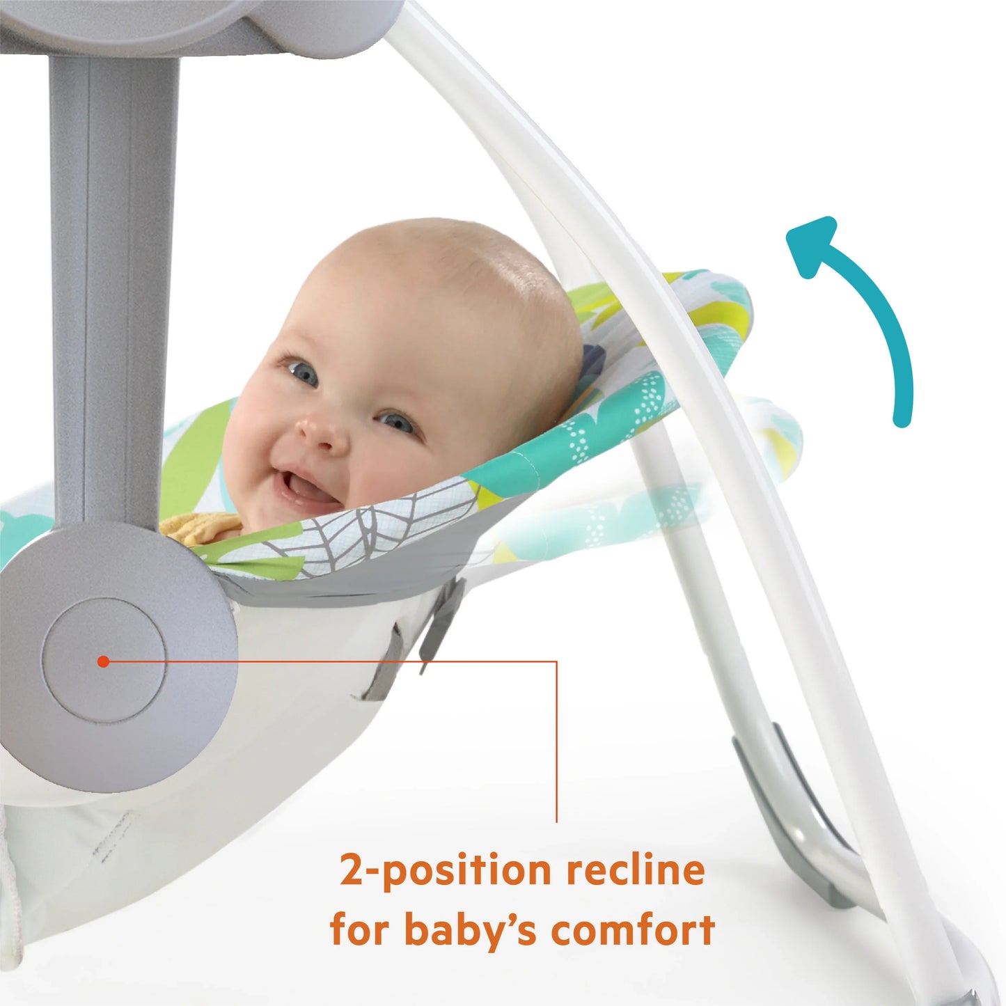 Rainforest Vibes 6-Speed Portable Automatic Baby Swing with Toy Bar - Rainforest Vibes