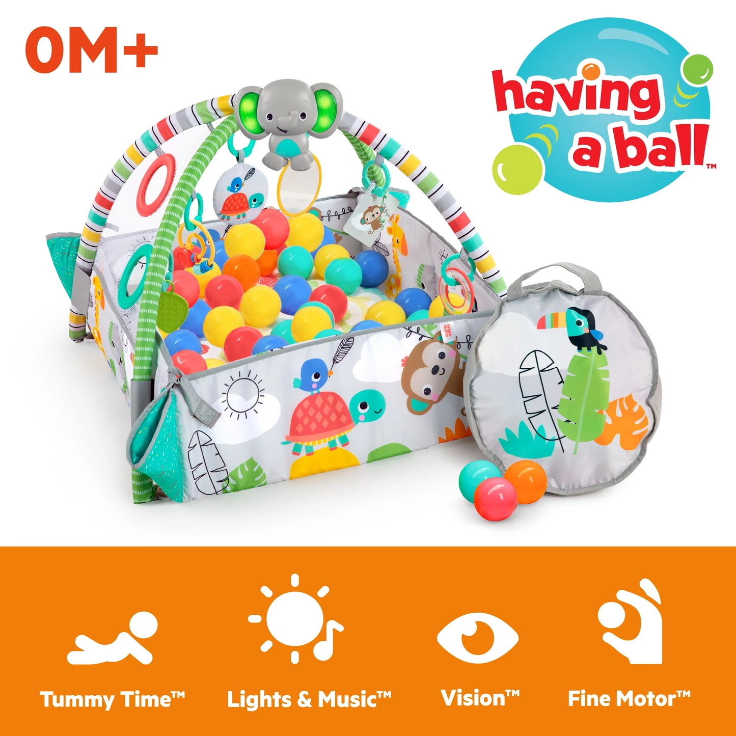 5-in-1 Your Way Ball Play Baby Activity Gym & Ball Pit, Totally Tropical