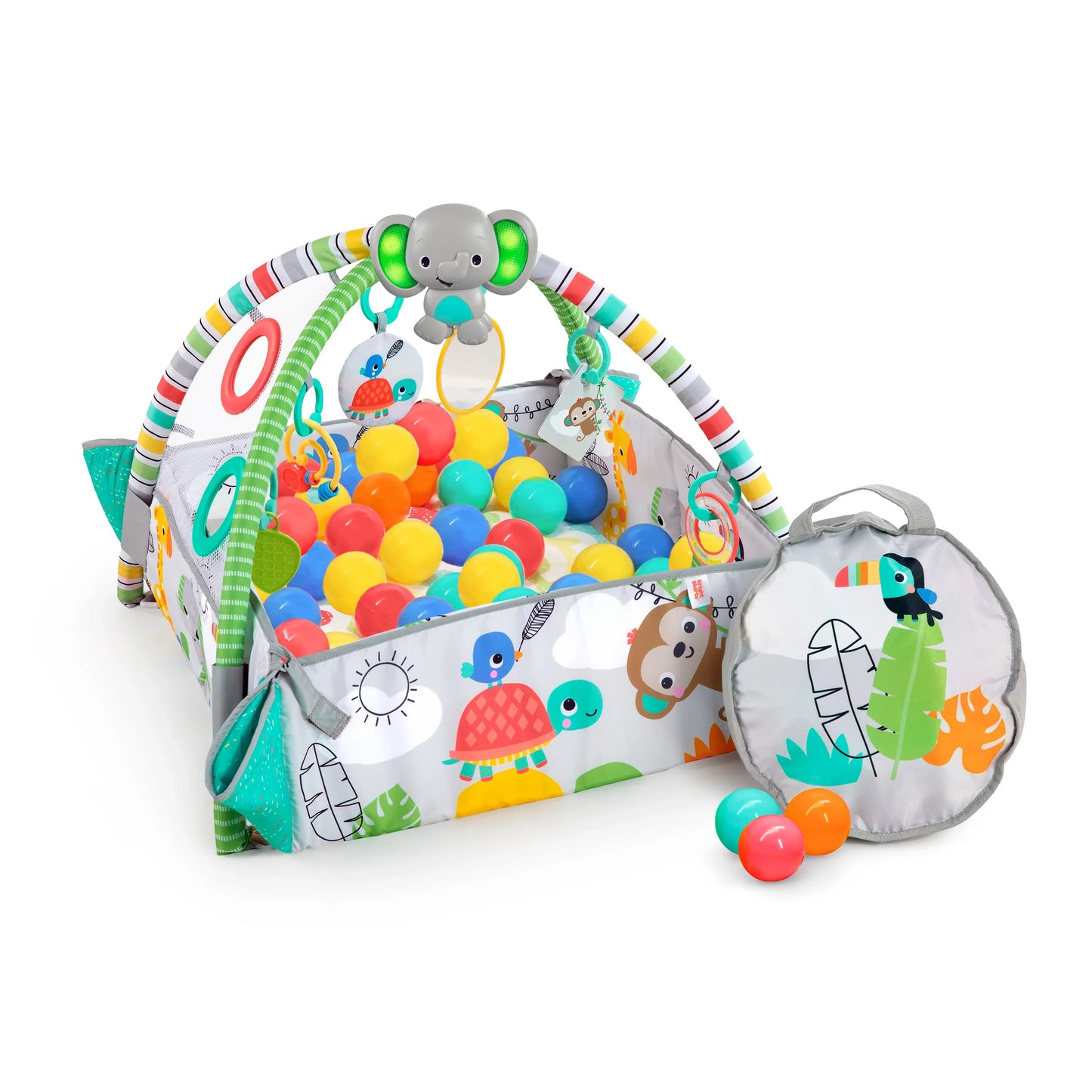 Bright Starts 5-in-1 Your Way Ball Play Baby Activity Gym & Ball Pit, Totally Tropical Activity Toy