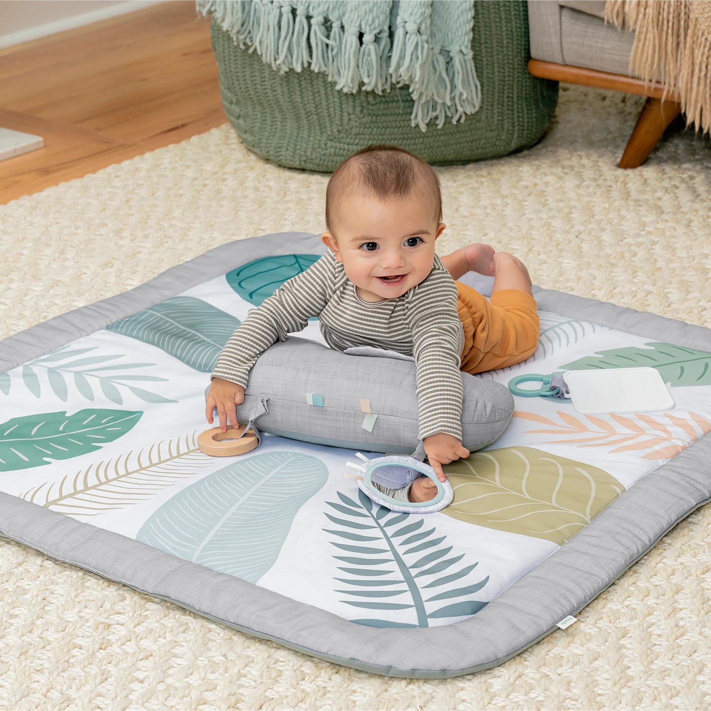 Sprout Spot Baby Milestone Play Mat Tummy Time Gym