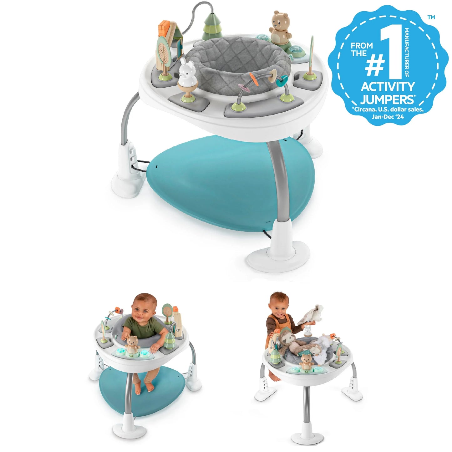 Ingenuity Spring & Sprout 2-in-1 Baby Activity Center Jumper Jumper