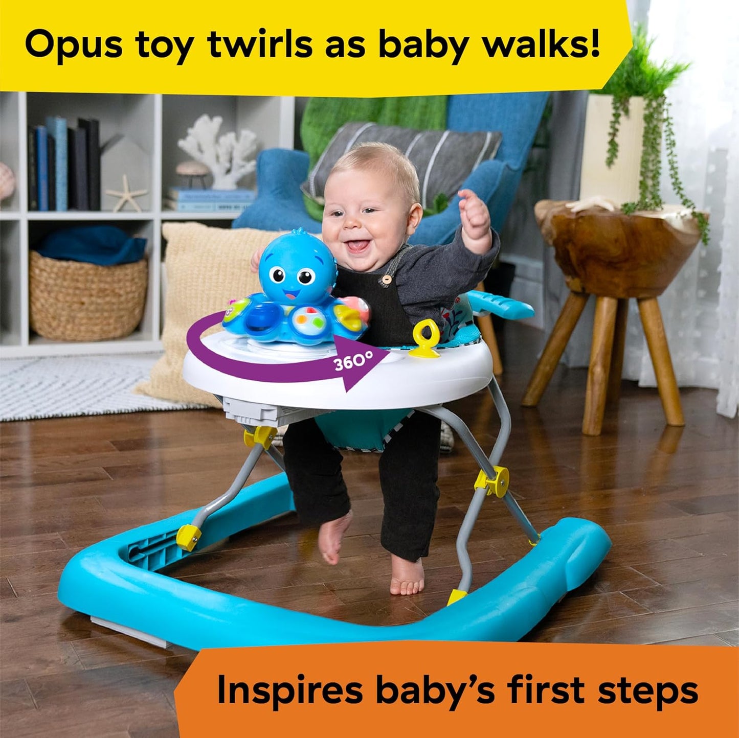 Step & Twirl Opus 4 in 1 Walker, Musical, for Babies Ages 6 to 24 Month