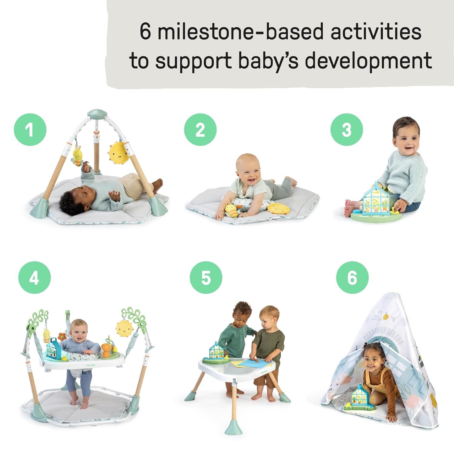 Ingenuity Tummy to Toes 6 in 1 Milestone Center | Mamas & Papas, Babies, Nursing, Activity Toy
