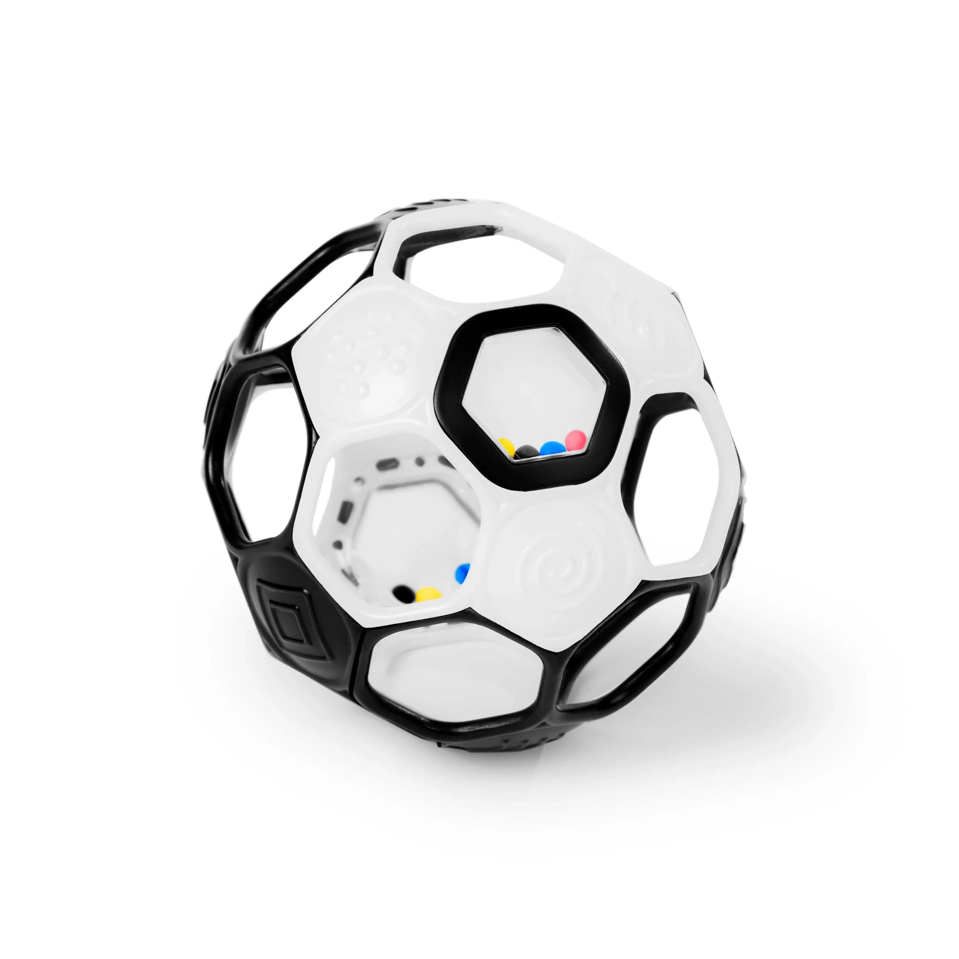 Bright Starts Grippin' Goals Rattle Ball - Black & White Rattle