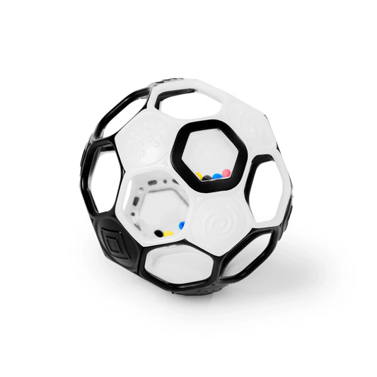 Bright Starts Grippin' Goals Rattle Ball - Black & White Rattle