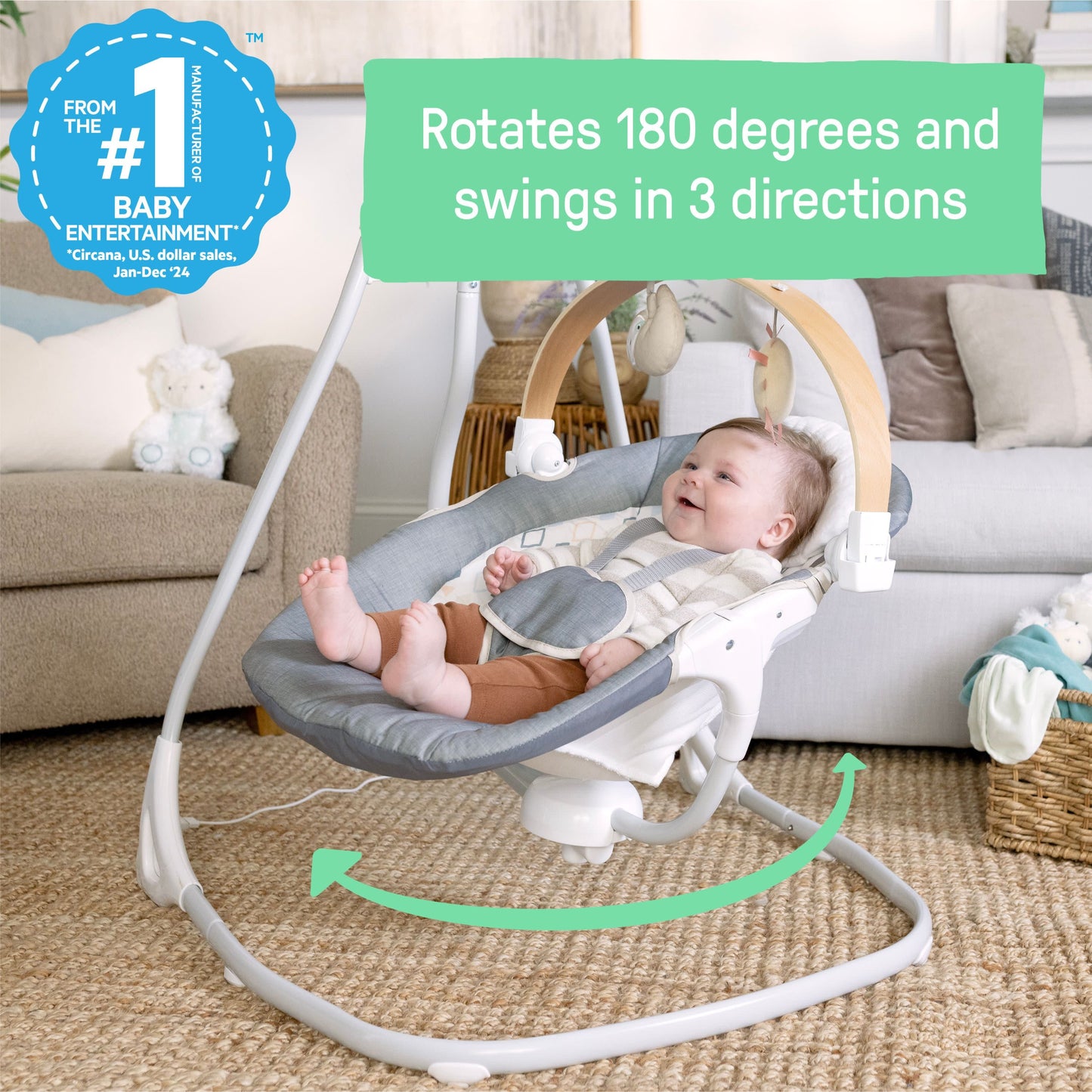 SimpleComfort Compact Soothing Swing - Parker