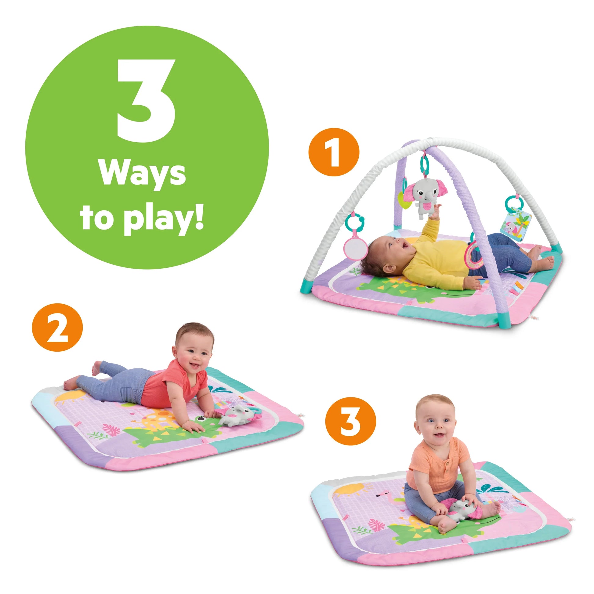 Bright Starts Wild Wiggles Sweet Safari FoldAway Activity Gym