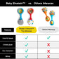 Shake & Groove Toy Maracas for Baby, Instrument Toy Baby Rattle with Soft Ends