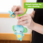 SootheMate Plush Elephant Teether Toy with Detachable Silicone Teether