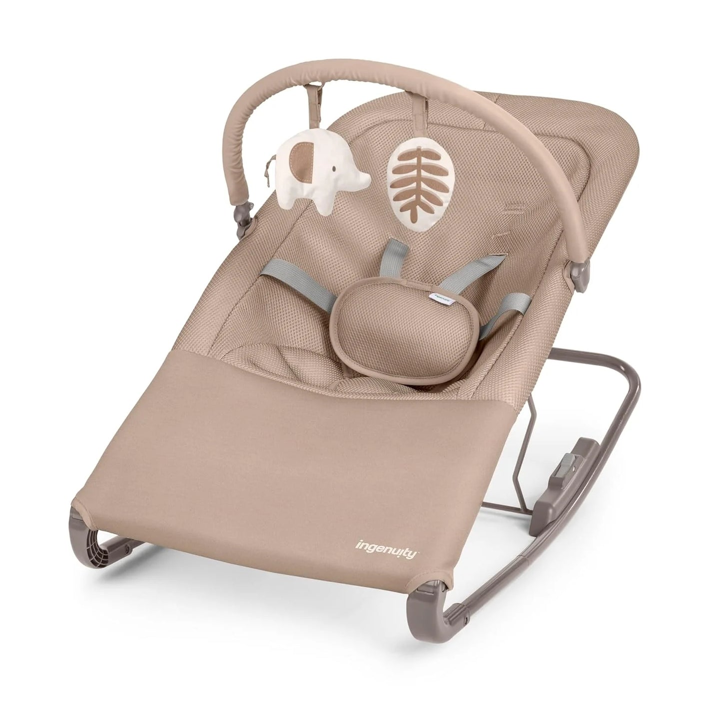 Ingenuity Nestle Vibrating Rocker, Lightweight Foldable Infant Seat with Breathable Fabric
