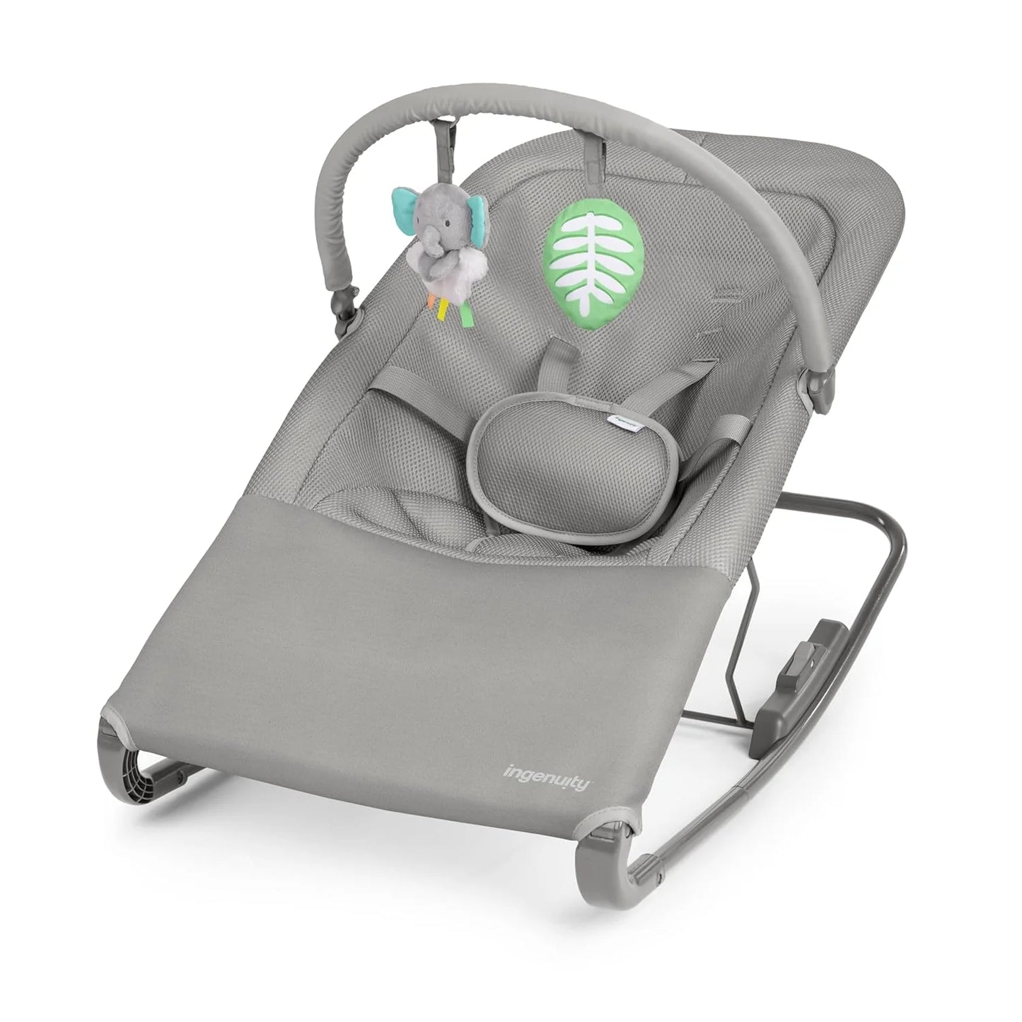 Ingenuity Nestle Vibrating Rocker, Lightweight Foldable Infant Seat with Breathable Fabric