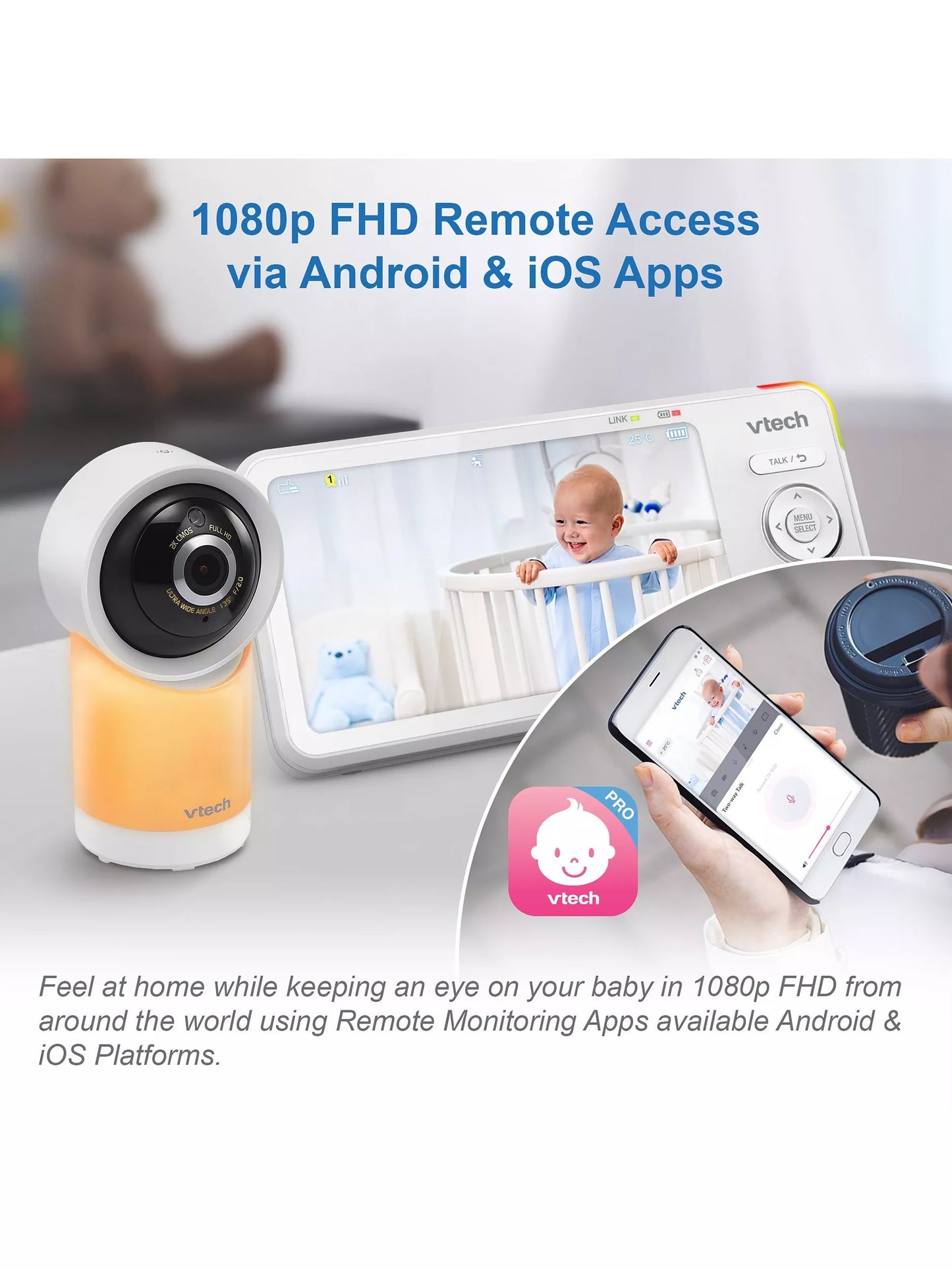 Digital 5" Smart WiFi HD Pan tilt with Remote Access