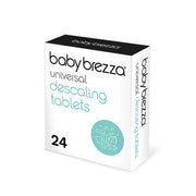 Universal descaling tablets box, 24 count, white and black packaging by Baby Brezza