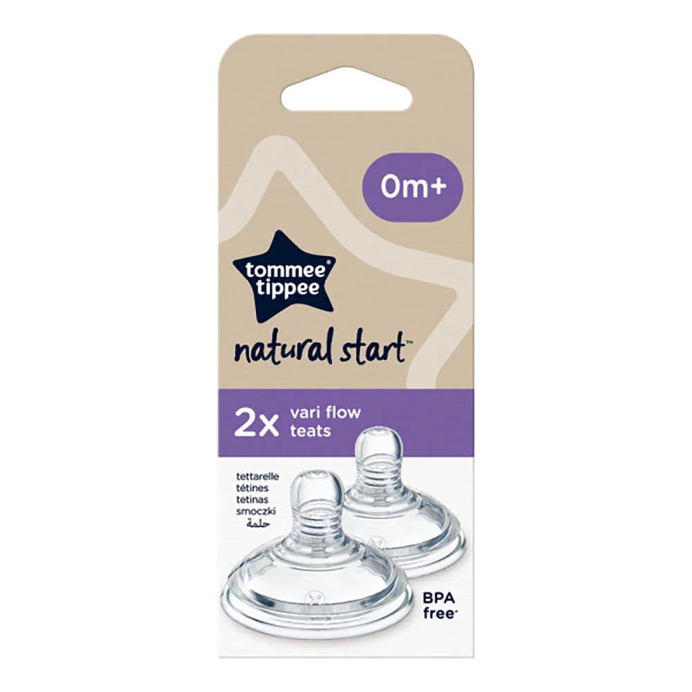 Tommee Tippee Natural Start Baby Bottle Vari Flow Teats – 2pcs