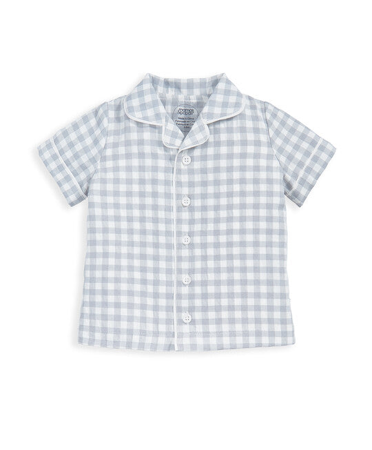 Mamas & Papas Gingham Pyjamas - Blue | Mamas & Papas, Babies, Nursing, Sleepsuit