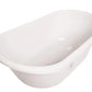 White baby bath tub with smooth rounded interior