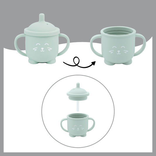 Babymoov Silicone cup with straw ISY CUP FOX | Mamas & Papas, Babies, Nursing, 