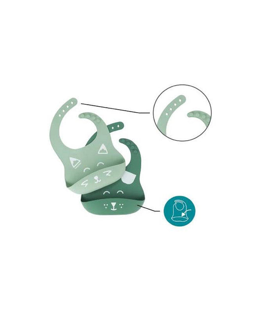 Babymoov Bib with Pocket in Silicone Bib'sy Pack of 2 | Mamas & Papas, Babies, Nursing, Bib