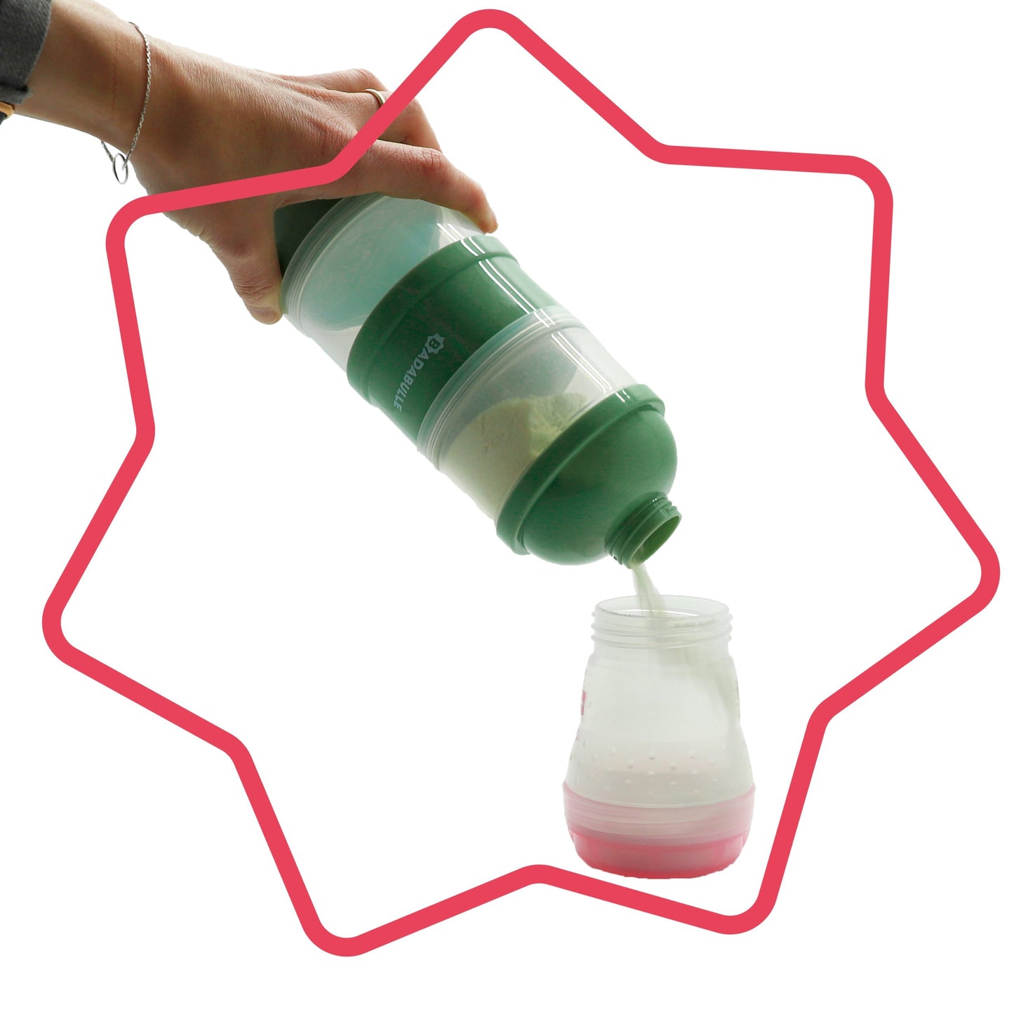 Badabulle Green Milk Dispenser | Mamas & Papas, Babies, Nursing, Milk Dispenser
