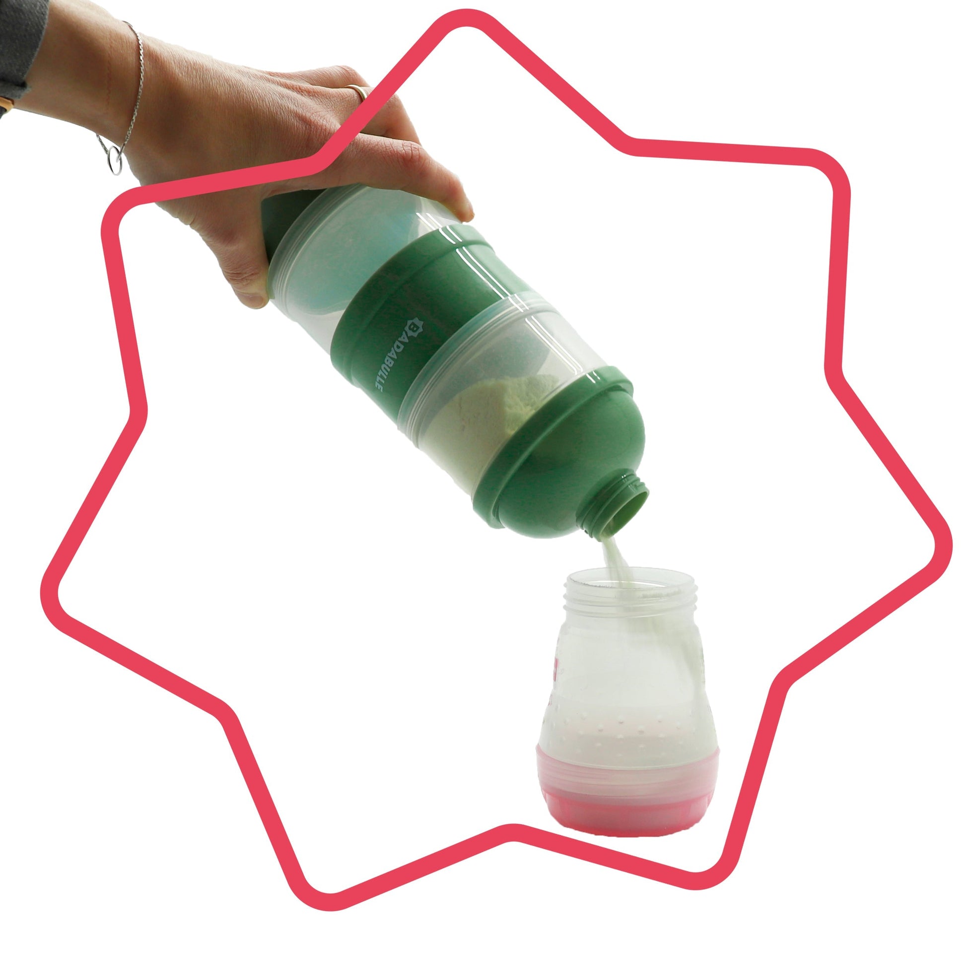 Badabulle Green Milk Dispenser | Mamas & Papas, Babies, Nursing, Milk Dispenser