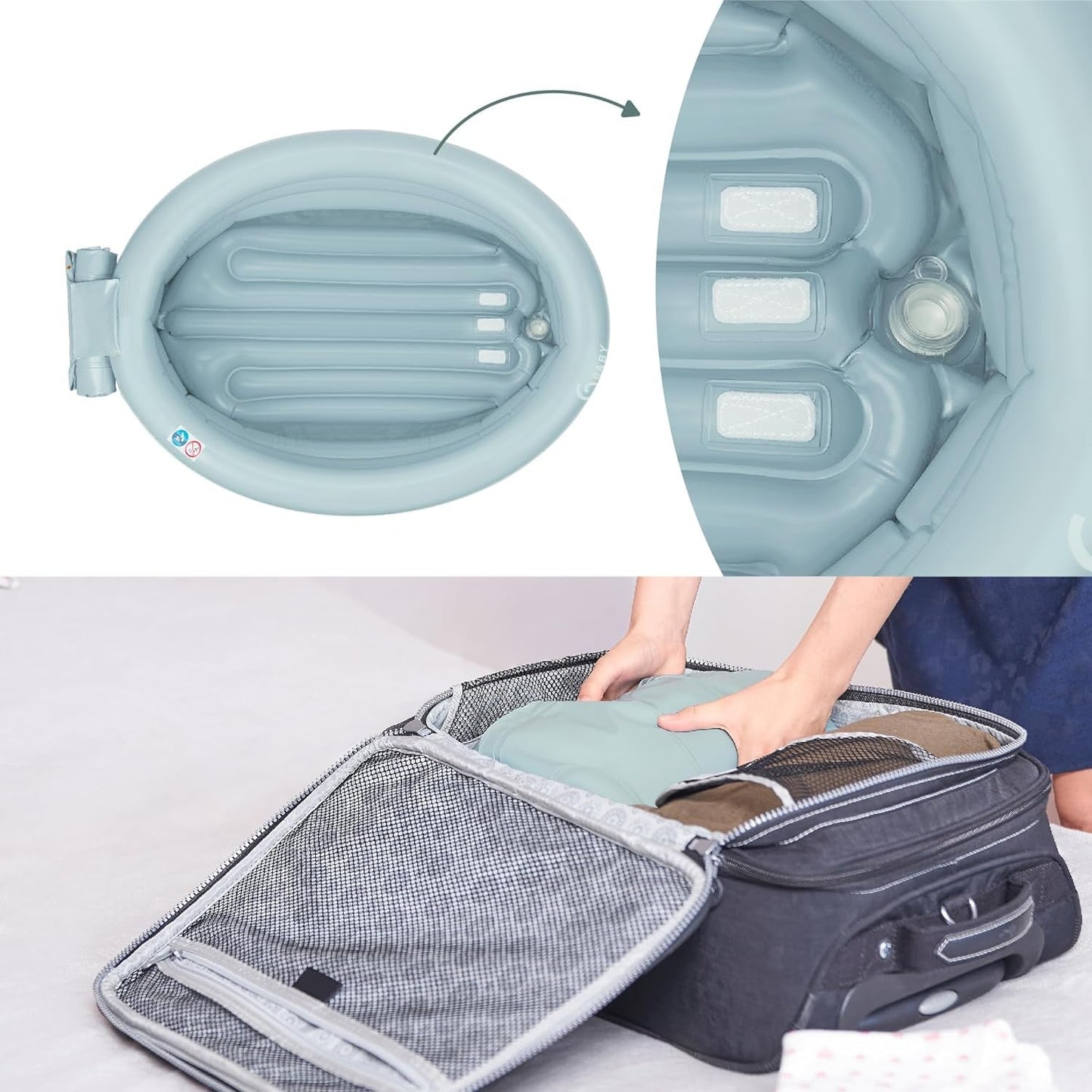 Babymoov Aquadots Inflatable Baby Bath & Paddling Pool | Mamas & Papas, Babies, Nursing, Inflatable Pool