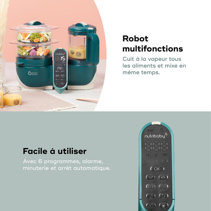 Babymoov Nutribaby+ 6-in-1 Food Prep Maker - Opal Green | Mamas & Papas, Babies, Nursing, Food Maker