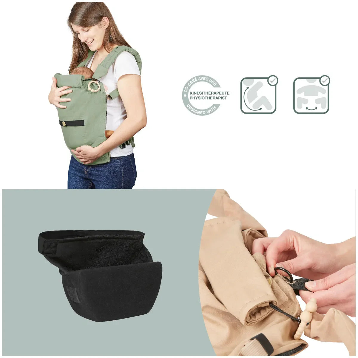 Réducteur nouveau-né pour porte-bébé