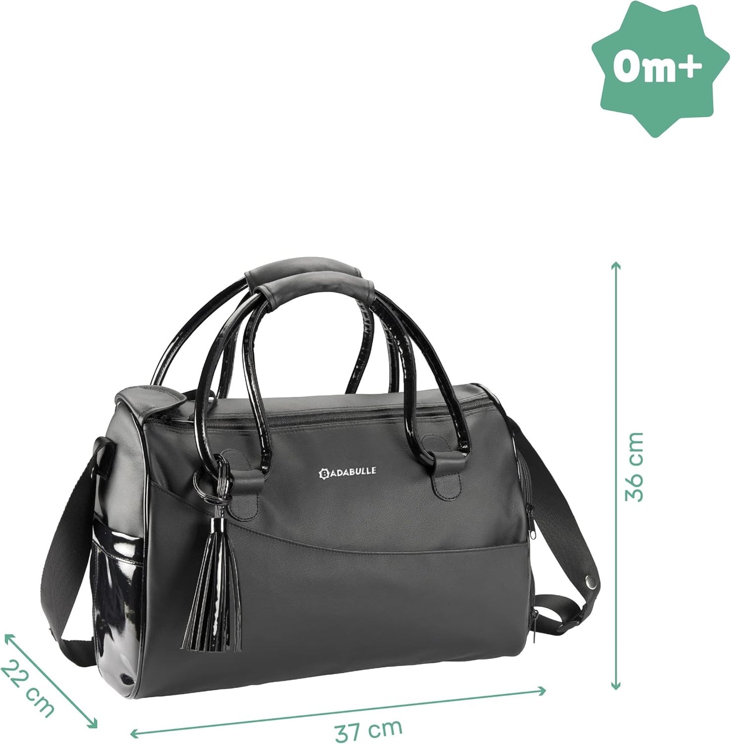 Badabulle Glossy Changing Bag Black | Mamas & Papas, Babies, Nursing, Diaper Bag