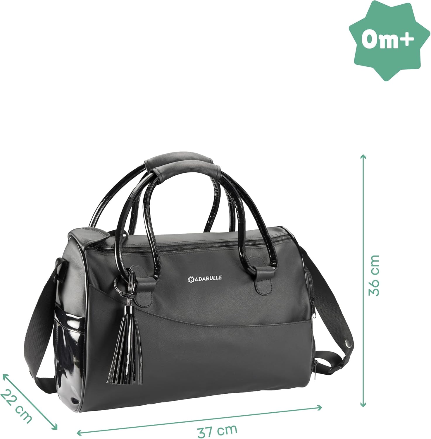 Badabulle Glossy Changing Bag Black | Mamas & Papas, Babies, Nursing, Diaper Bag