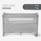 KikkaBoo Milky Way Baby Cot 2 Levels Grey | Mamas & Papas, Babies, Nursing, Cot
