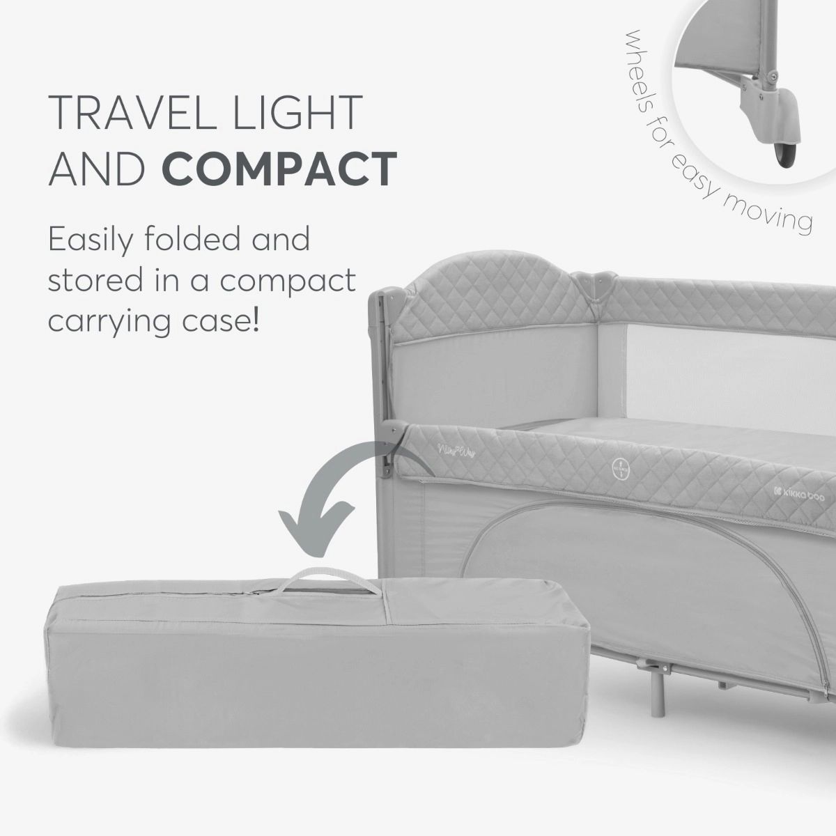 KikkaBoo Milky Way Baby Cot 2 Levels Grey | Mamas & Papas, Babies, Nursing, Cot