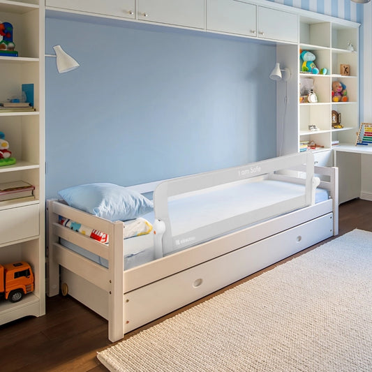 KikkaBoo Bed Rail I Am Safe 150cm Beige Grey | Mamas & Papas, Babies, Nursing, Bed Rail