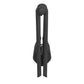 Dark fabric carrycot stand with upright handle and two folded support legs