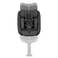 Dark gray i-Size car seat with five-point harness, top view