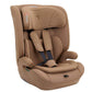 Mocha i-Size car seat with headrest and side bolsters, padded fabric upholstery