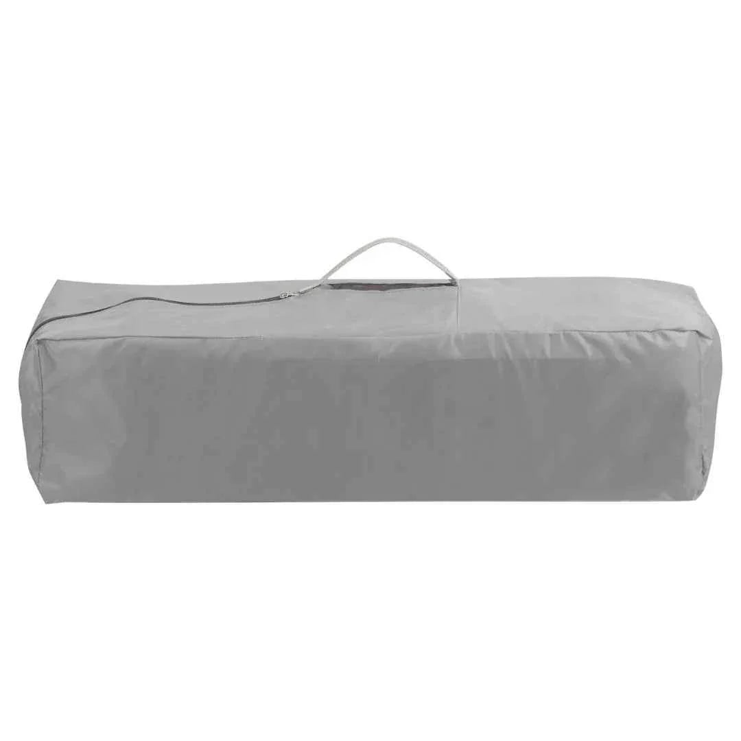 Grey 2-level baby cot carry bag with handle