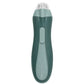 Electric baby nail file, teal-green handheld with clear cap and rectangular button