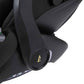 Car seat adjustment knob on dark base, with padded side support