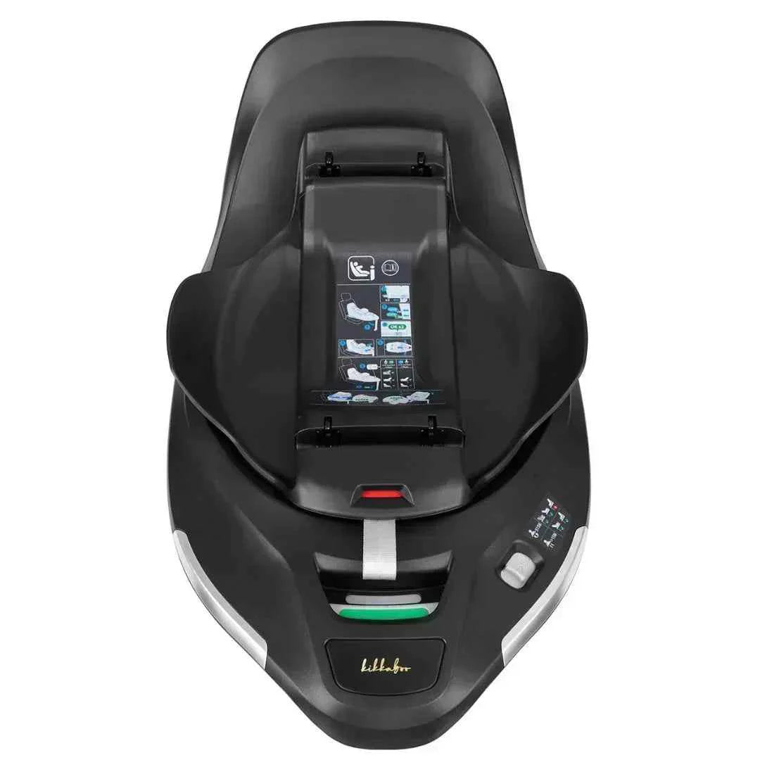 Rotatable ISOFIX base front with built-in screen and latch cover