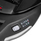 ISOFIX base control panel with icons and buttons on dark gray