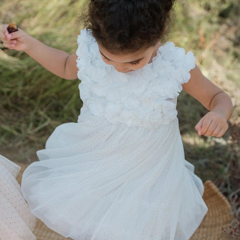 3D Flower Dress - White | Dress | Mamas & Papas for Mamas & Papas LB - 6hr