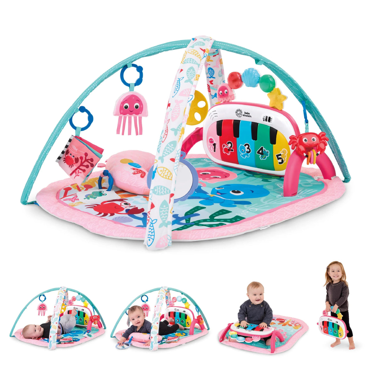 4 - in - 1 Kickin Tunes Jellyfish Jamboree Music & Language Discovery Gym | Play Gym | Baby Einstein for Mamas & Papas LB - 6hr