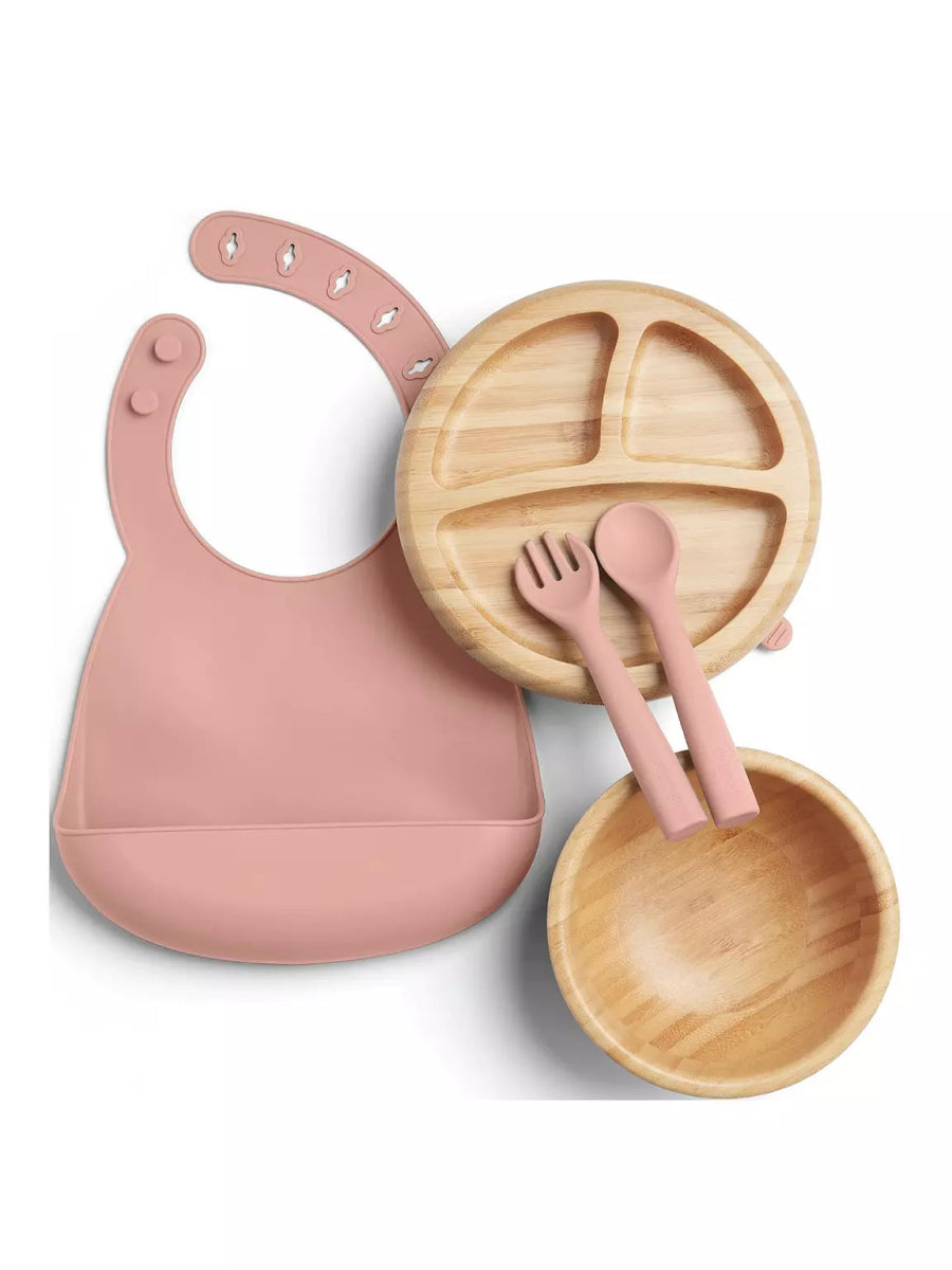 4 Piece Bamboo Weaning Starter Kit | Feeding Set | Mamas & Papas for Mamas & Papas LB - Cutlery & Plates