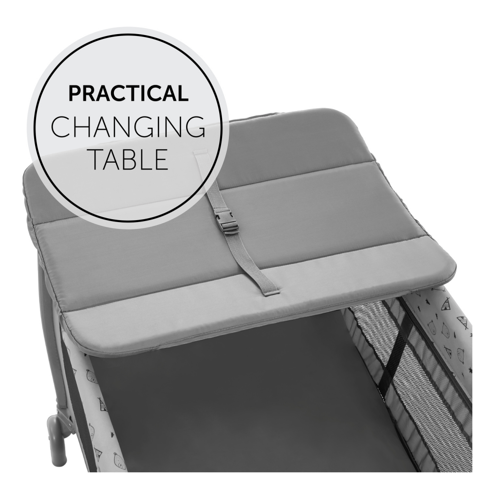 Hauck Sleep N Play Center Travel Cot Nordic Grey | Mamas & Papas, Babies, Nursing, Travel Cot